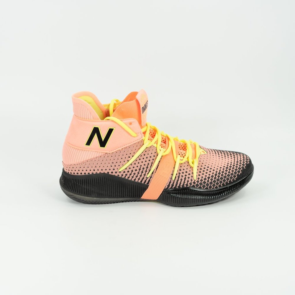 New Balance Men’s Peach and Yellow Athletic Mid-Top Sneakers